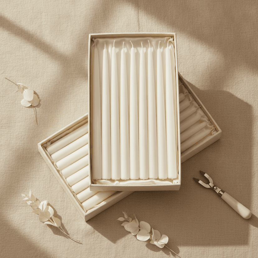 Classic white candles (×10)