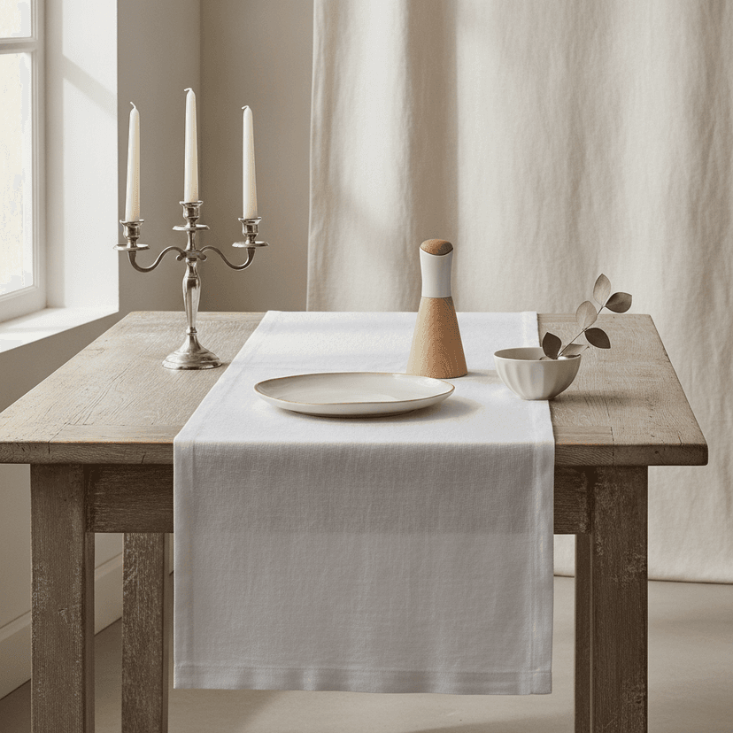 White table runner