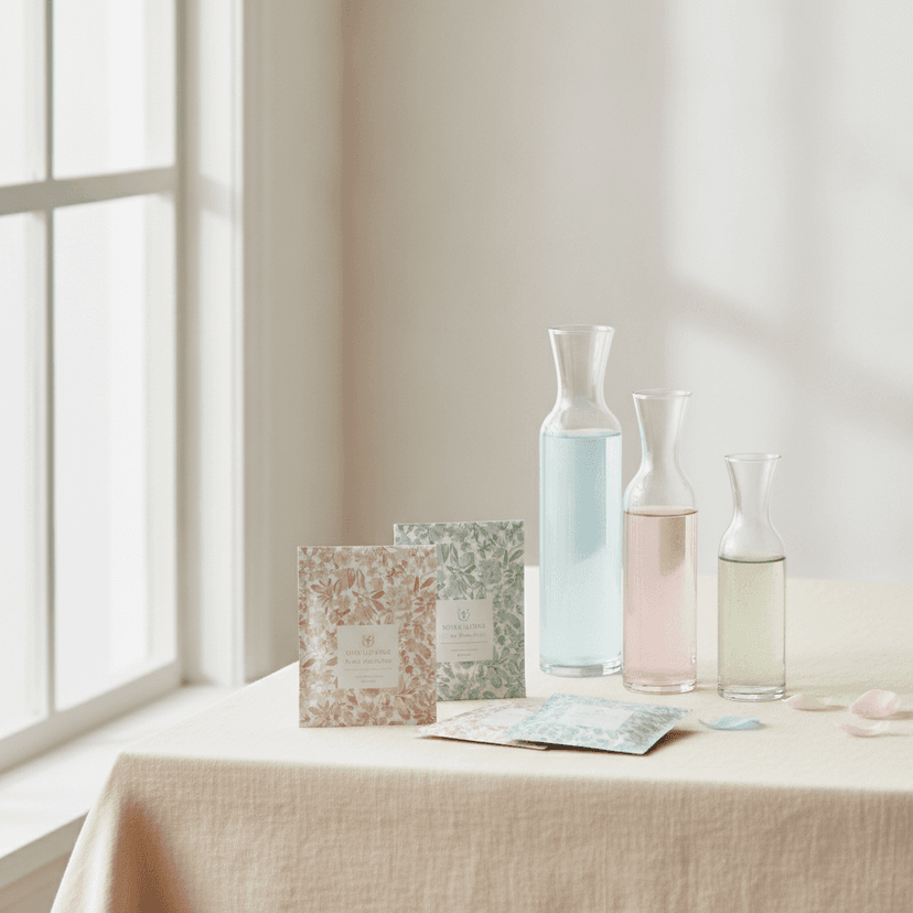 Colored water pack — 10 vases