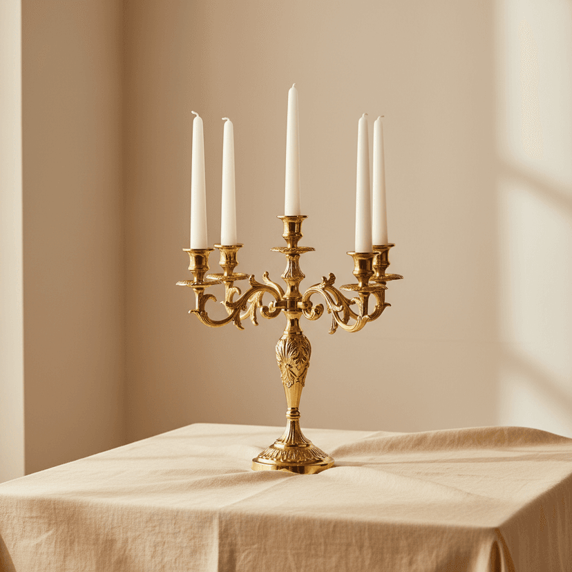 Premium gold candelabra