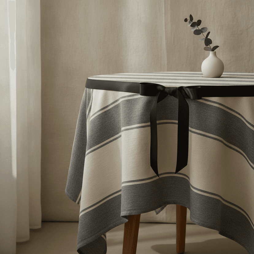 French Chic striped tablecloth