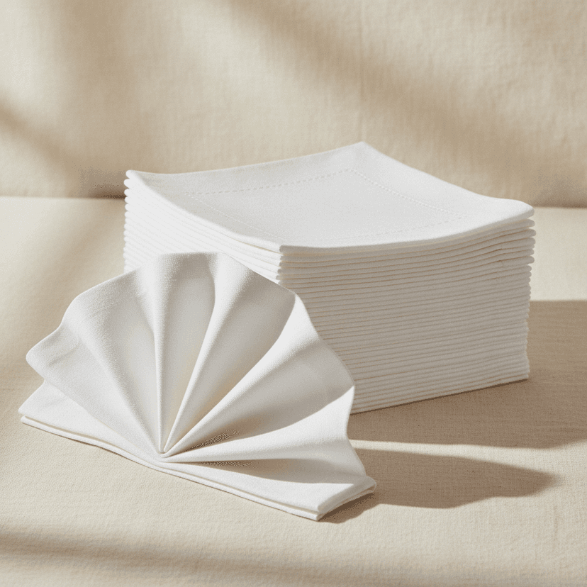 White cloth napkin